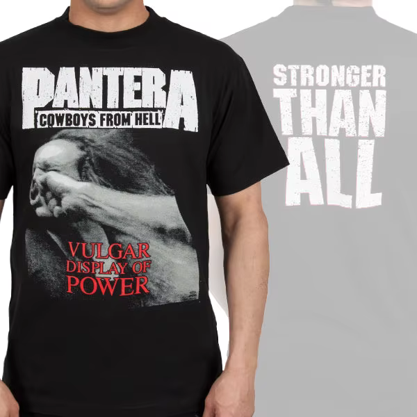 T-shirt Pantera Vulgar Display of Power Band 100% coton, t-shirt graphique pour hommes et femmes, st