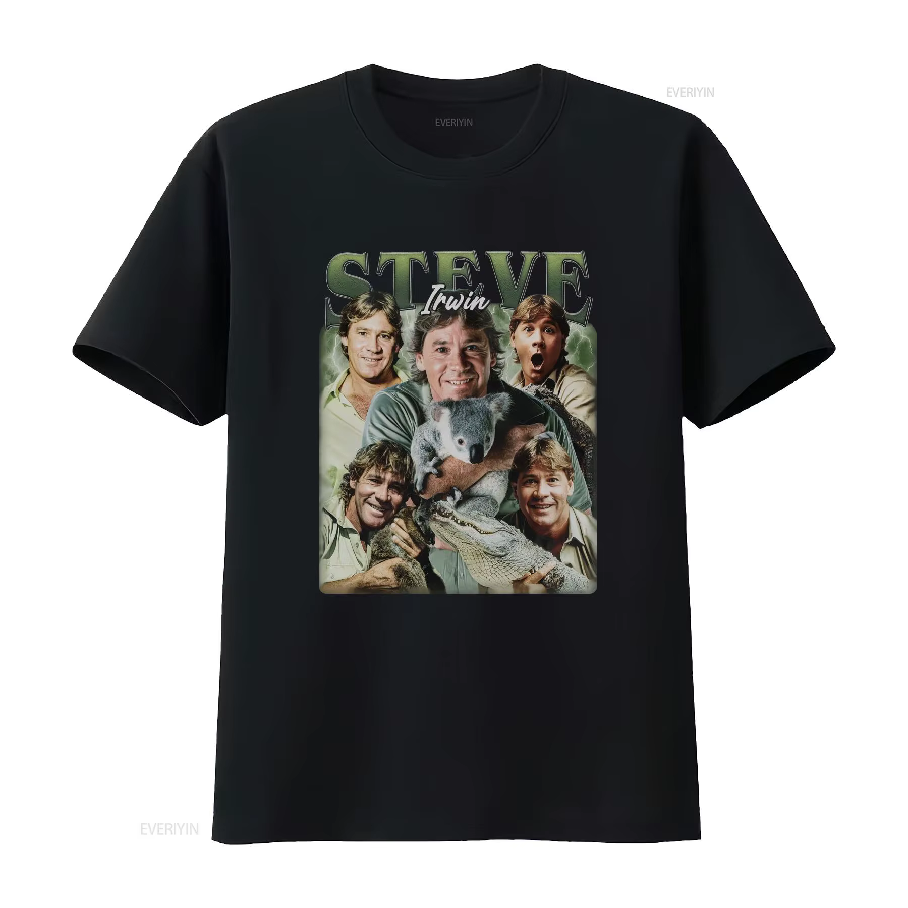 T-shirt vintage Steve Irwin pour les fans, tailles S à 5XL, vêtements de créateur vintage délavés et