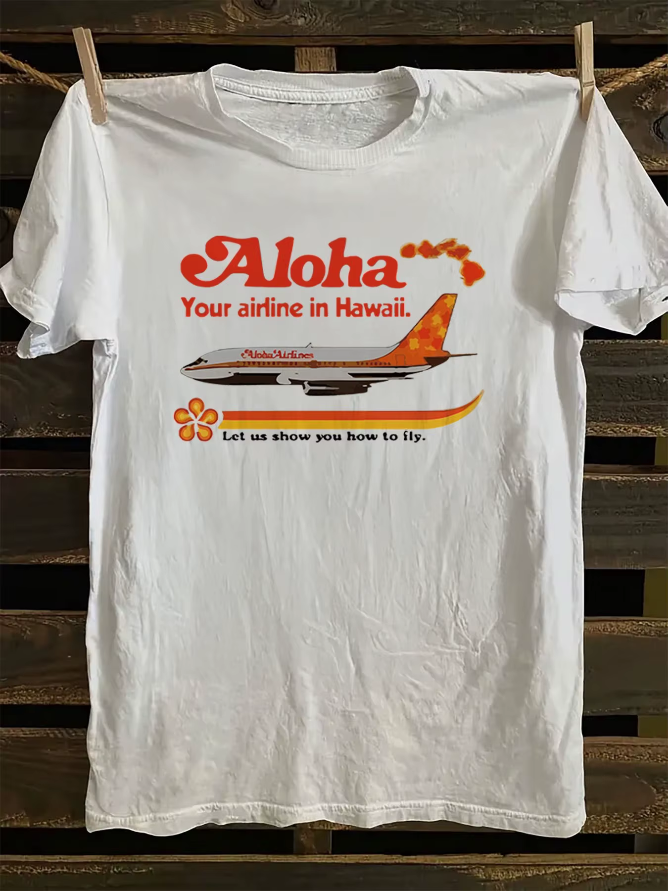 T-shirt humoristique Aloha Airlines avec motif rétro de compagnie aérienne pour homme et femme, nouv