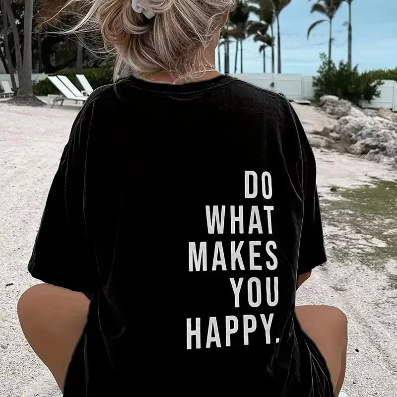 T-shirt décontracté à manches courtes pour femmes, imprimé floral, col rond, rétro amusant, haut à l