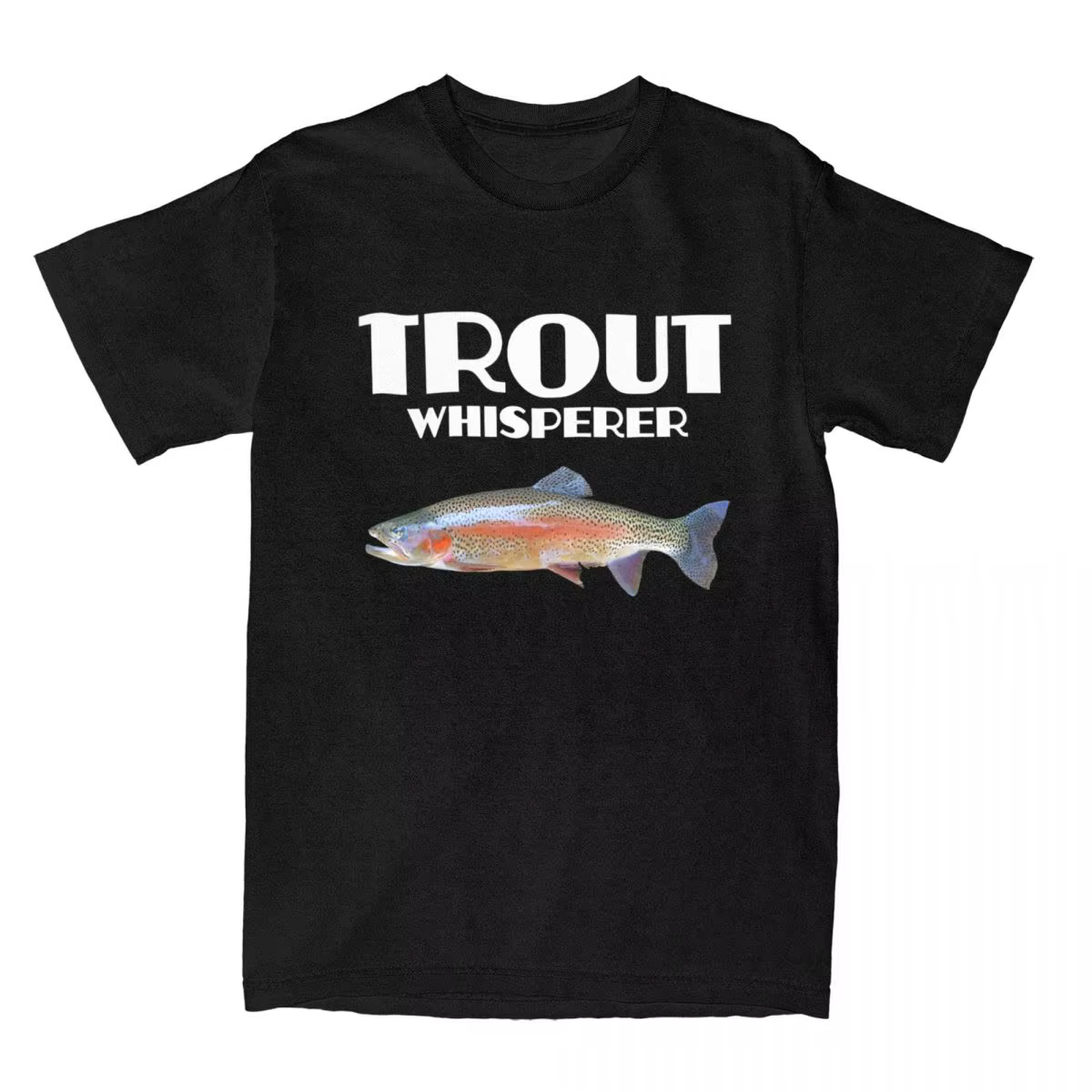 T-shirt de pêche à la truite pour hommes, Steelhead Rainbow, T-shirt en coton Whisperer, FishSuffolk