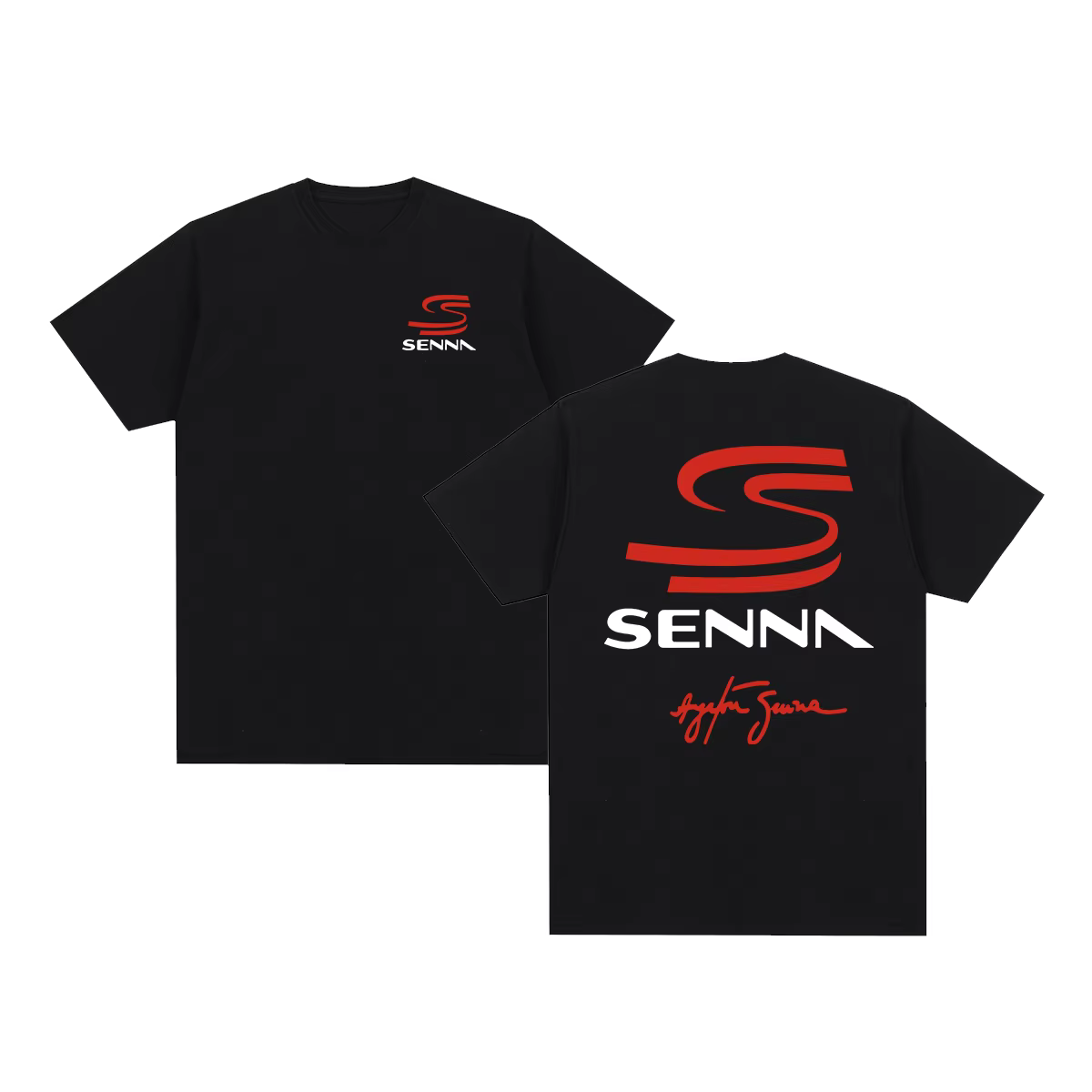 Ayrton Senna – T-shirt Vintage en coton respirant pour hommes et femmes, avec image de course automo