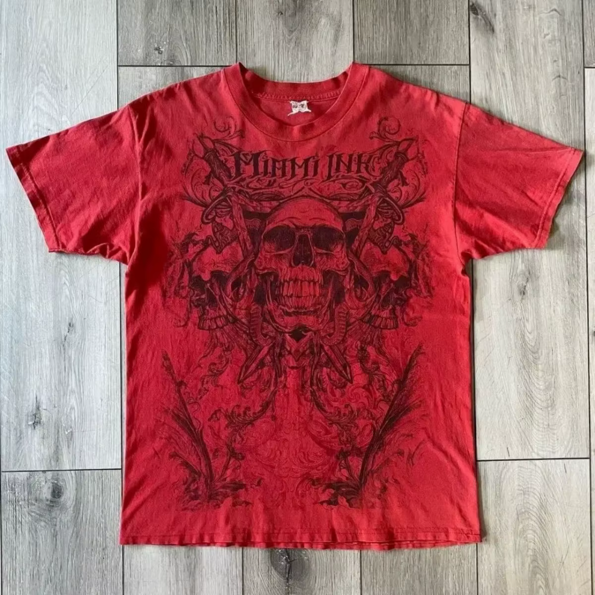 T-shirt d'été pour homme, col rond, imprimé ailes d'ange gothiques et lettres, confortable et respir