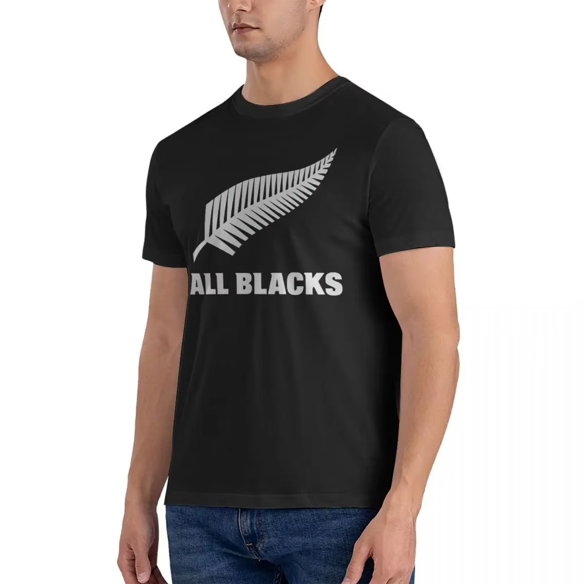 Black Rugbile-T-shirt à manches courtes pour homme, haut surdimensionné, vintage, drôle, y2k