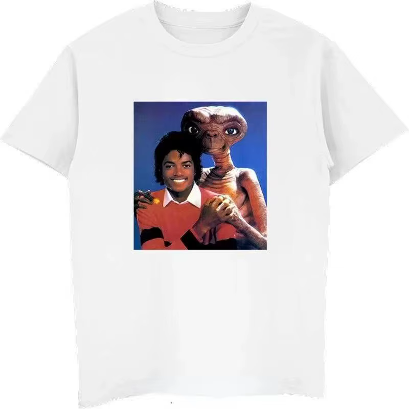 Michael Jackson et E.T t-shirt femmes hommes chemises drôle rétro graphique t-shirts été mode Street