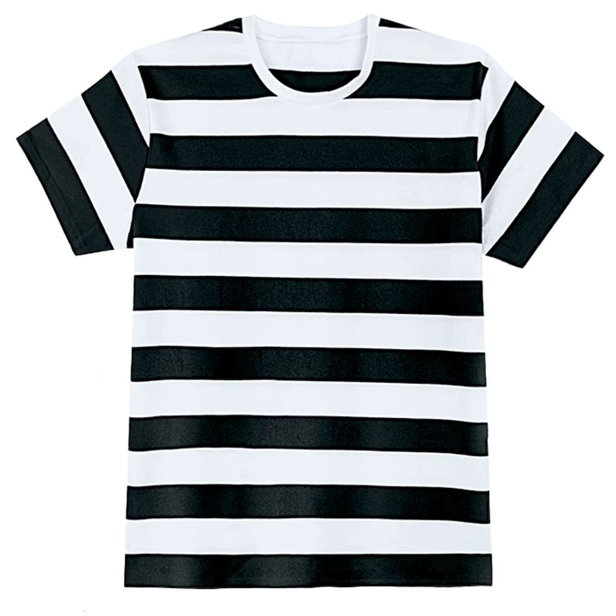T-shirt rayé noir et blanc pour homme, col rond basique, manches courtes, décontracté, pour tous les