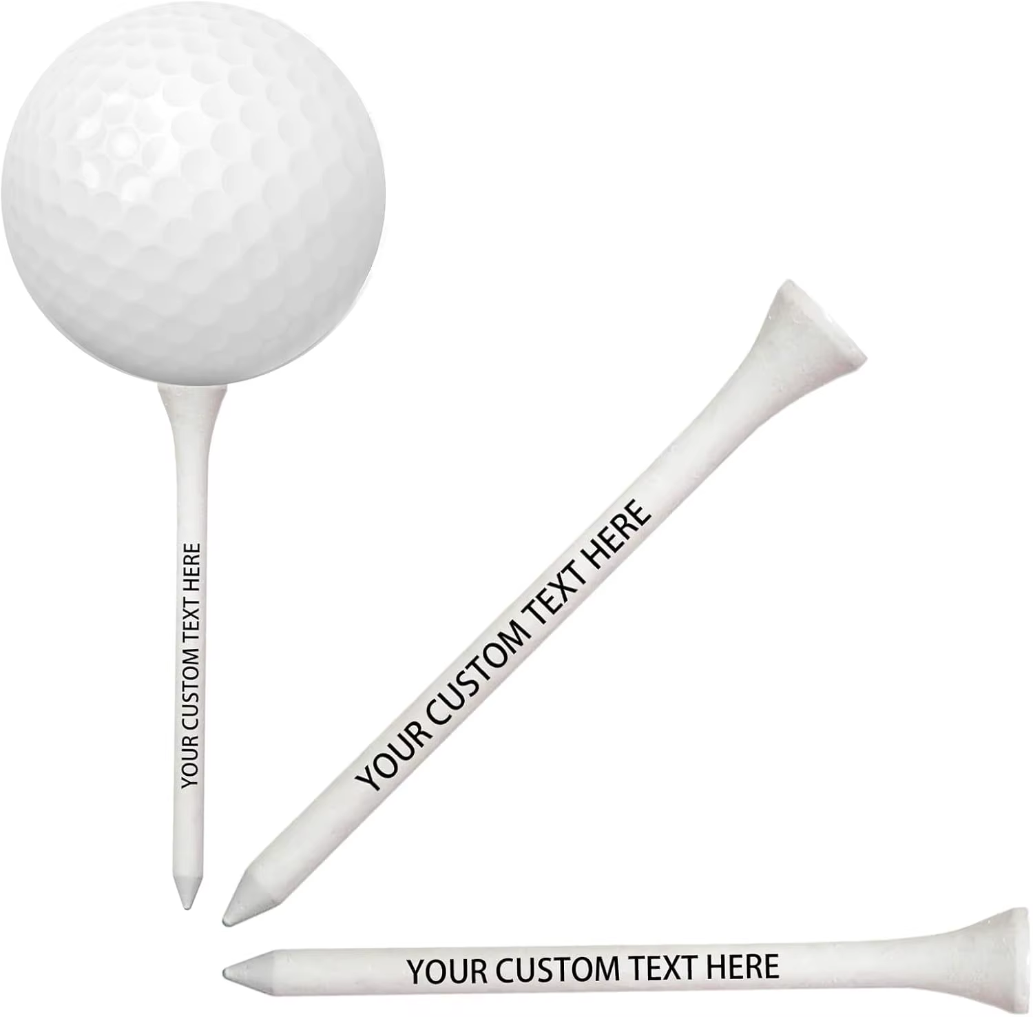 Tees de golf personnalisés avec votre jeu ou votre nom, 2 3/4 pouces durables, 50 pièces