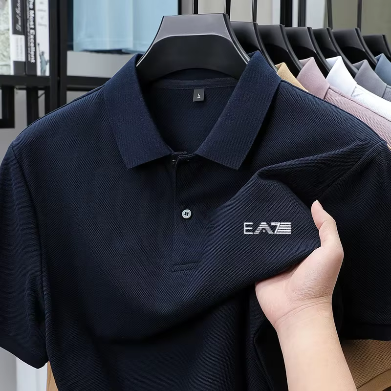 Polo de marque de luxe à manches courtes avec lettres imprimées, haut pour homme, été, 100% coton, c