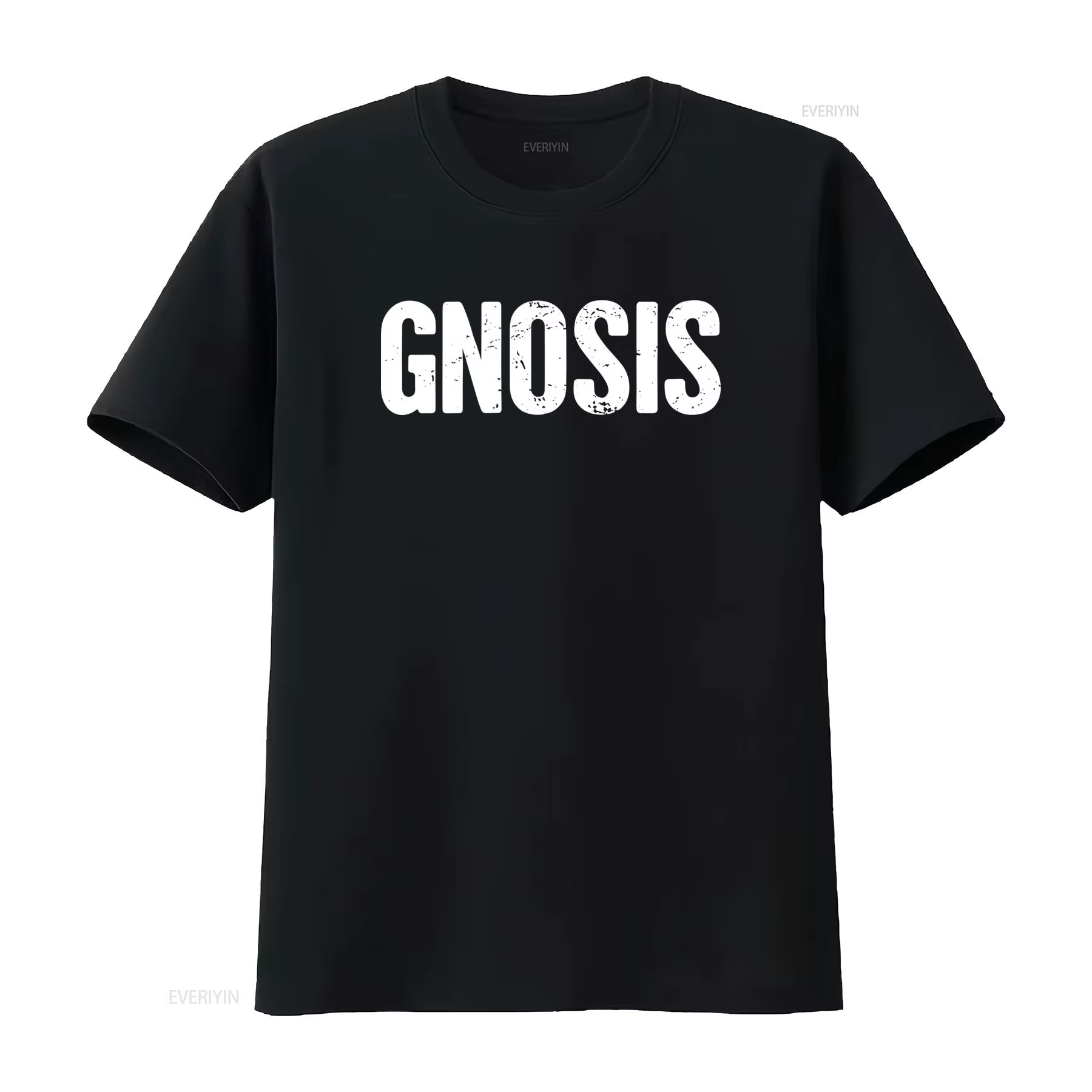T-shirt Gnostique Effet Vieilli – Gnosticisme Gnosis – Haut Unisexe Respirant Lavé Style Vintage pou