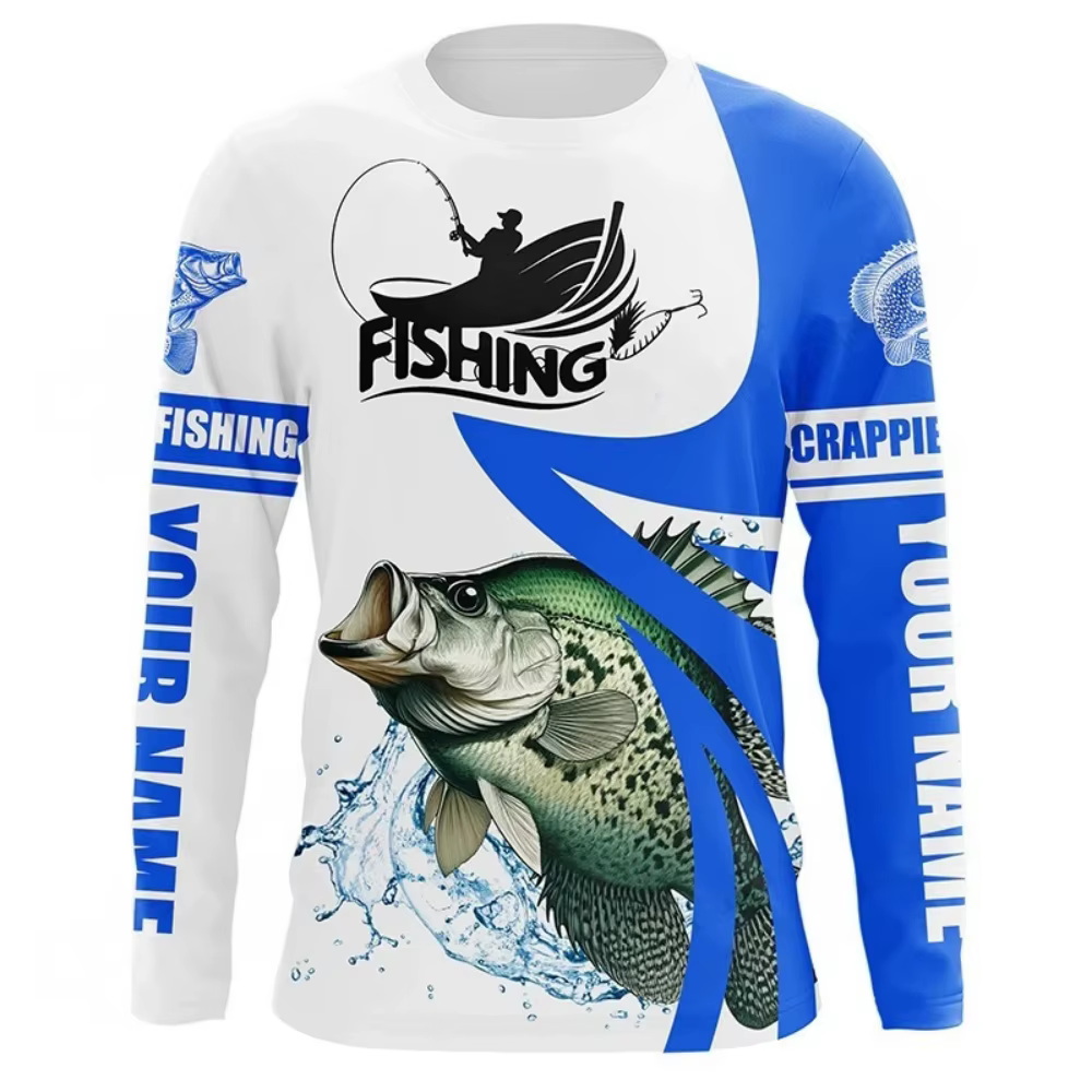 T-shirt de pêche à manches longues pour homme, T-shirt de camping et d'extérieur pour homme, T-shirt