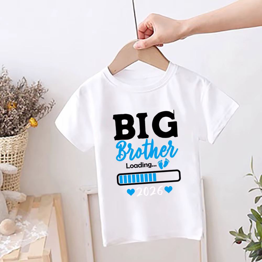 Big Brother Est 2026 imprimer enfants chemises nouveau bébé annonce vêtements grand frère T-shirt bé