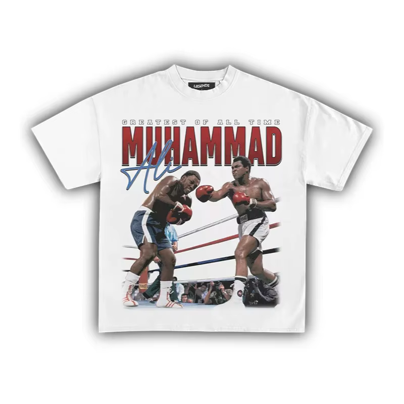 Muhammad Ali chèvre boxe T-Shirt surdimensionné graphique coton T-Shirt plus grand de tous les temps
