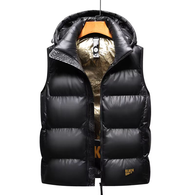 Marque hommes gilet vers le bas gilet hiver veste sans manches hommes léger gilet épais sans manches
