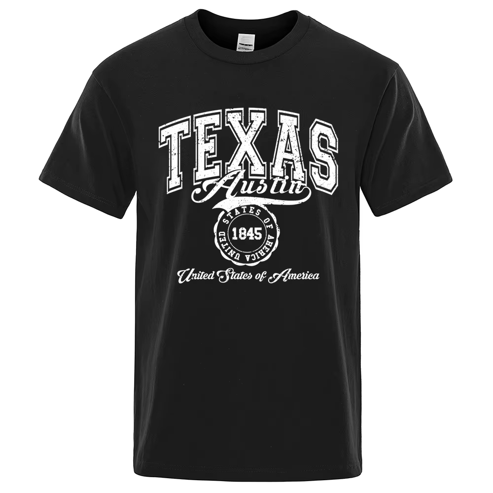 T-Shirt 100% Coton pour Homme, Respirant et Décontracté, à la Mode, Style Hip Hop, Texas og, États-U