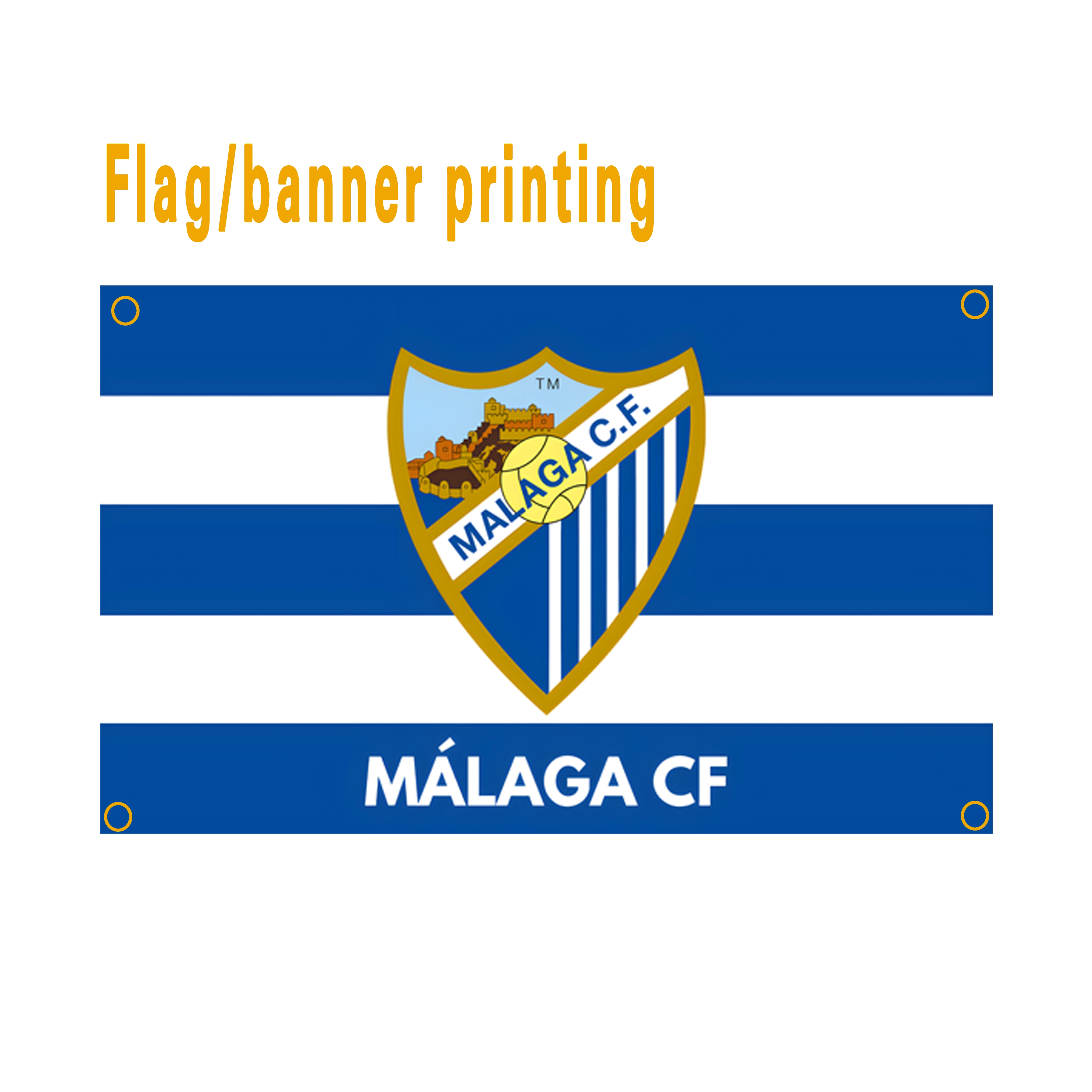 Drapeaux et bannières du club de football de Malaga - Impression de logos d'équipes professionnelles
