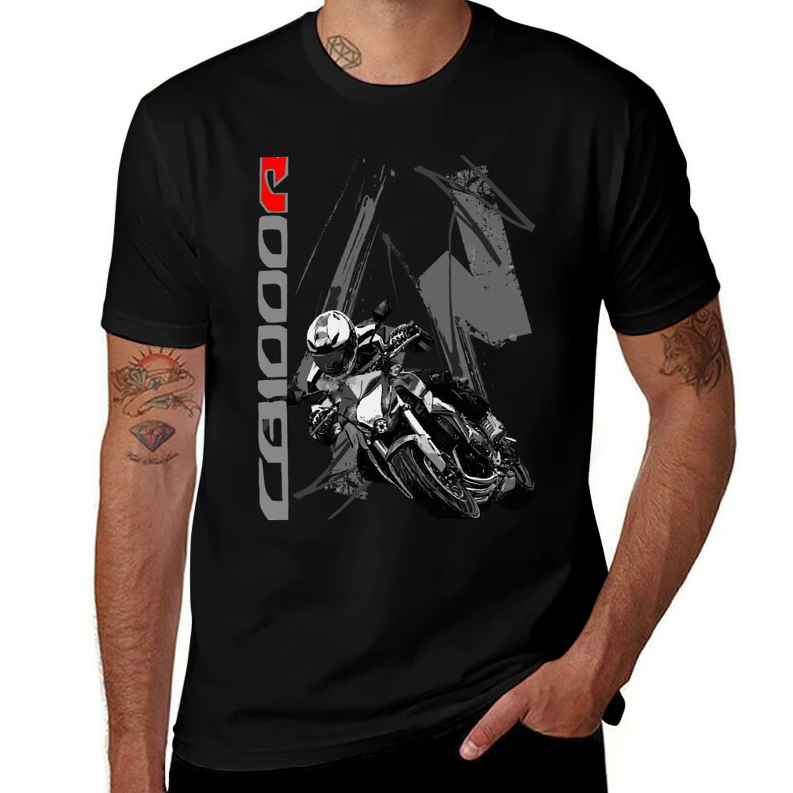 T-shirt graphique surdimensionné pour hommes, vêtements esthétiques, chemises de style sombre, CB 10