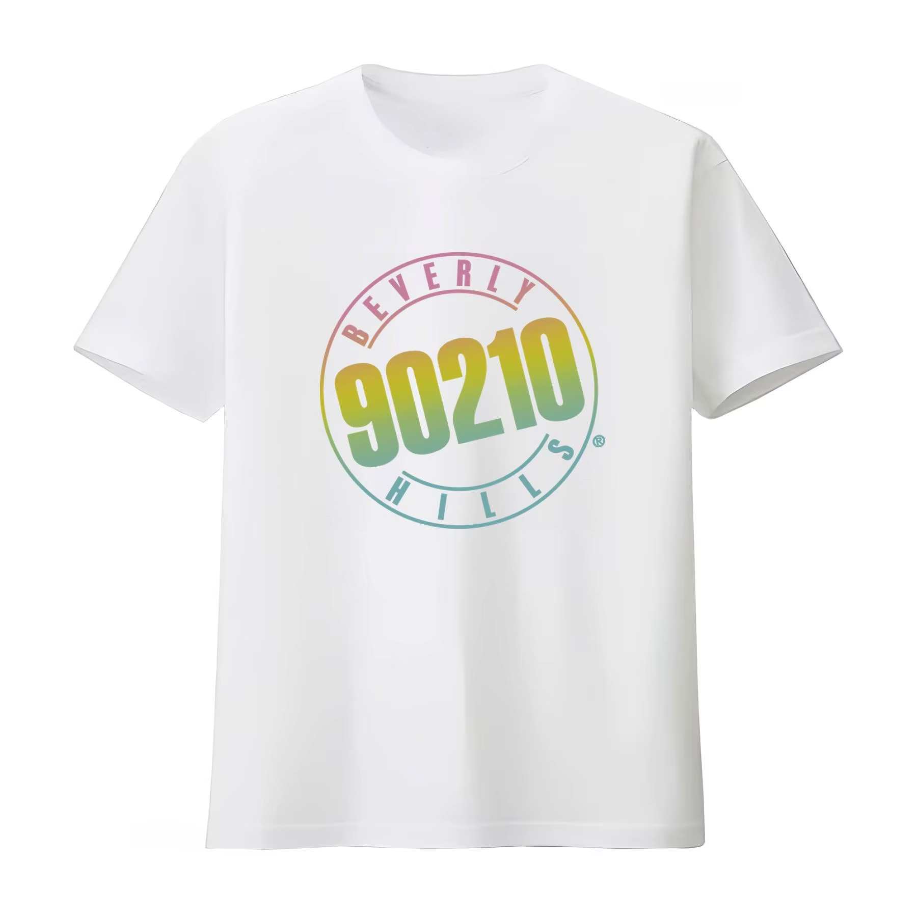 T-shirt rétro Beverly Hills 90210 avec logo, pour un style décontracté et vintage, confortable, vête