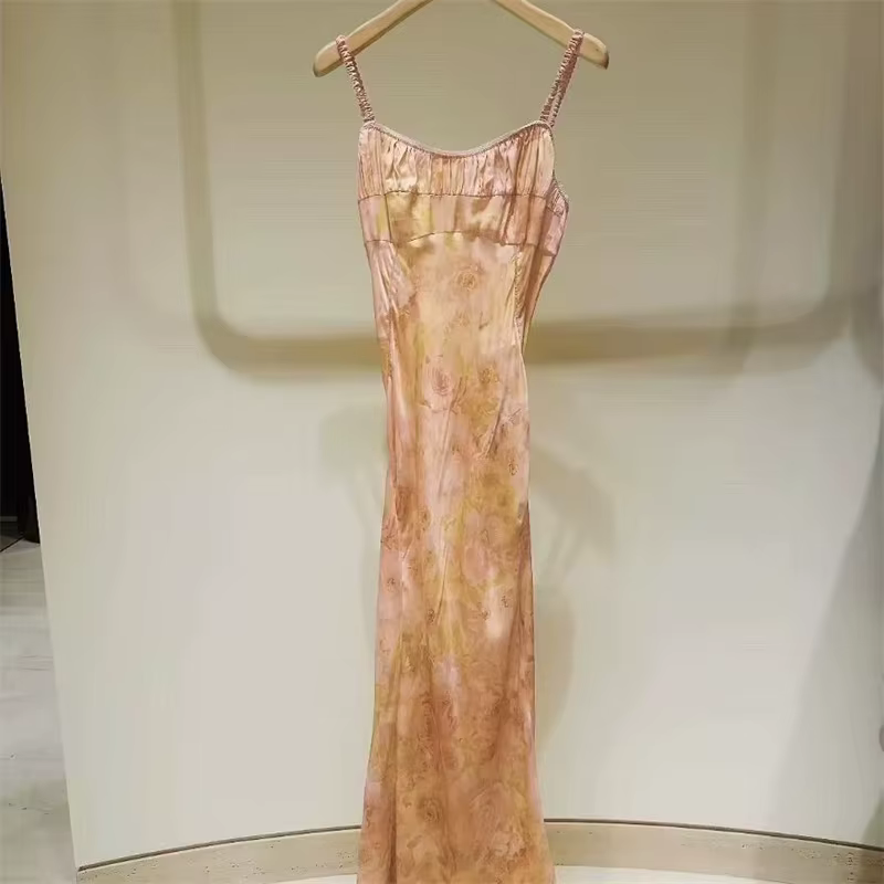 Robe d'été plissée vintage sans manches pour femme, imprimé coloré, taille haute, dos évidé, sexy, n