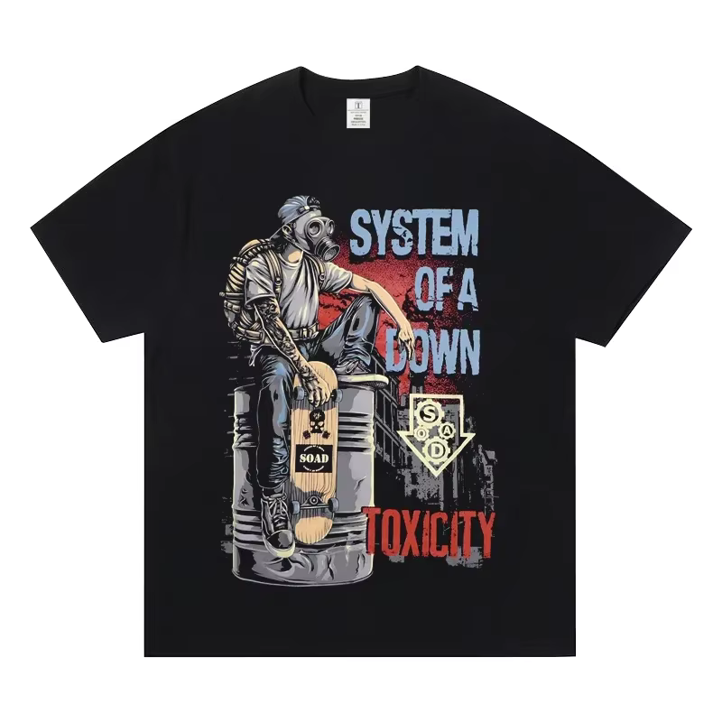 T-shirt à manches courtes du groupe System of A Down, World Rock Europe American Metal SOAD, T-shirt