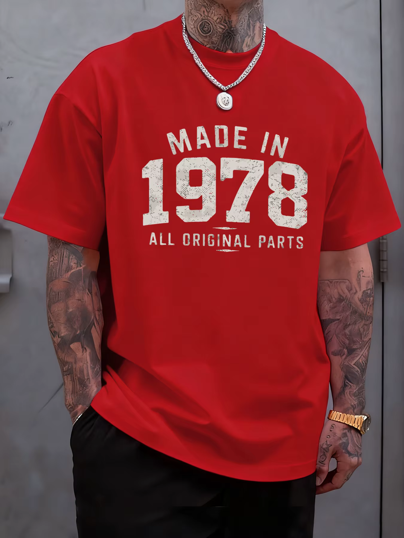 Fabriqué en 1978 toutes les pièces originales imprimé T-Shirt homme Hip Hop T-Shirt col rond décontr