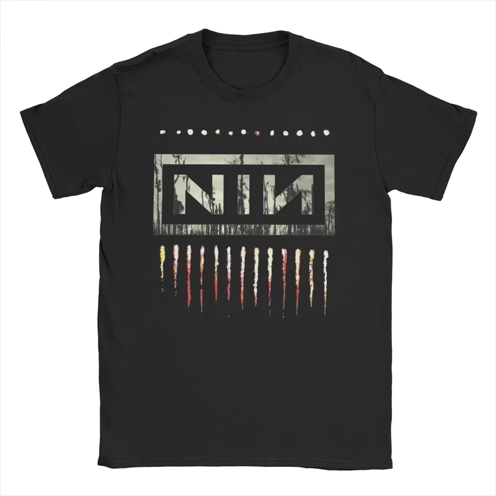 Nine pouces ongles NIN Rock Band vêtements hommes femmes coton T-shirt coton T-shirt imprimé surdime