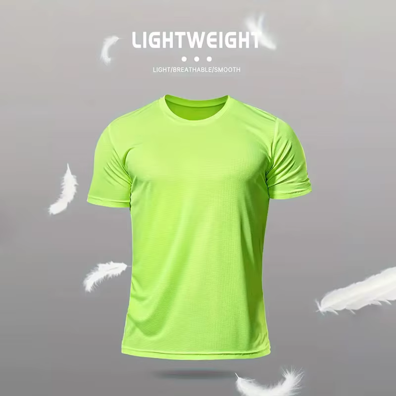 T-shirt à col rond pour hommes, imprimé électrocardiogramme, confortable et respirant, à la mode, po