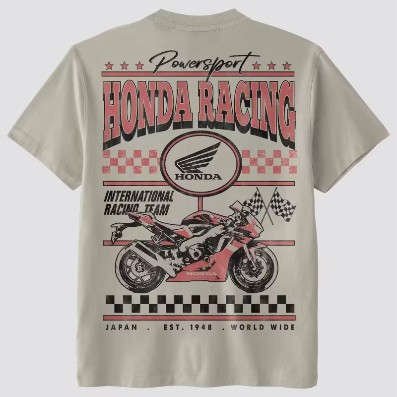 Honda Racing T-Shirt graphique pour hommes 2026 nouvelle vente chaude à manches courtes vêtements de
