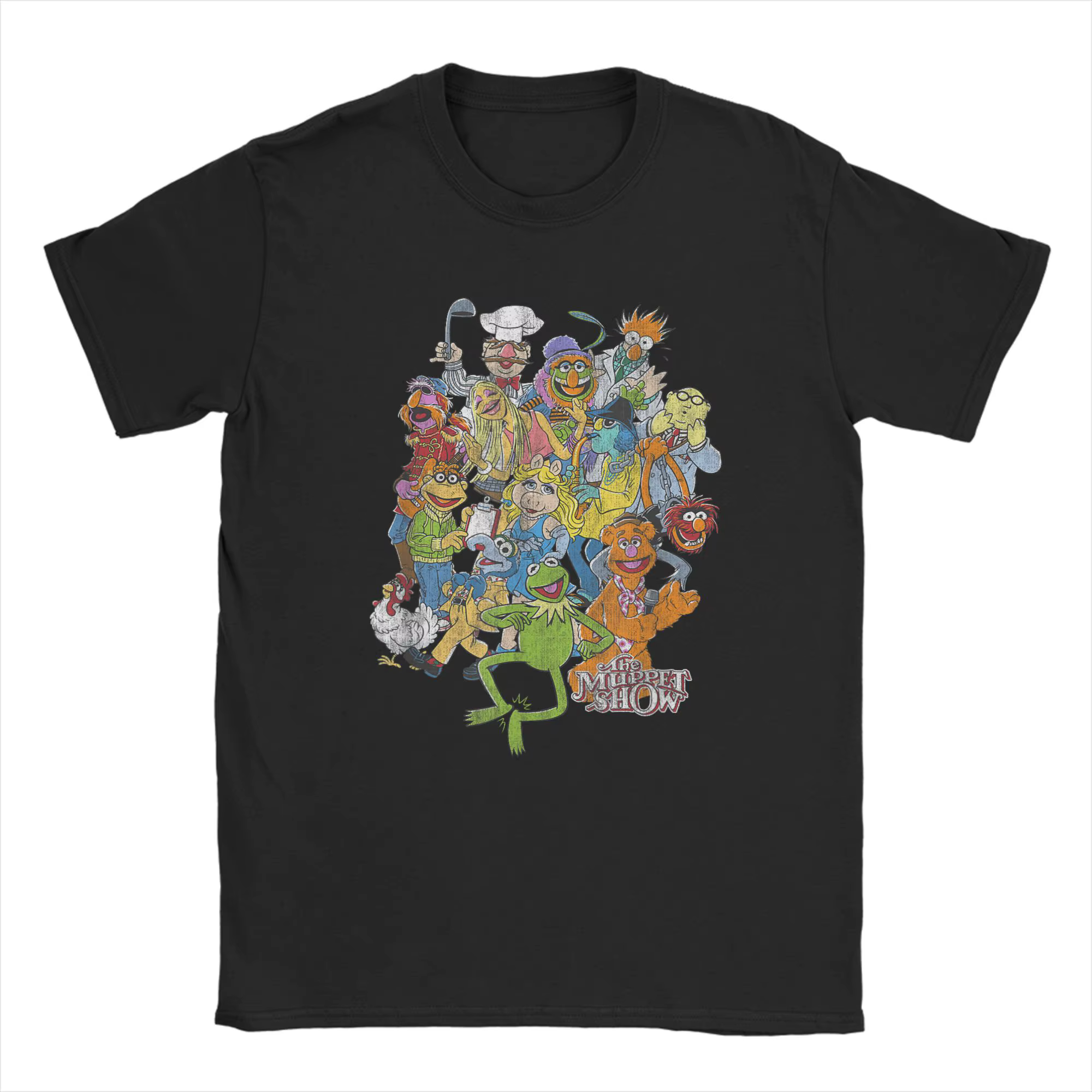 Streetwear t-shirt plage les Muppets personnages principaux en détresse tir de groupe à la mode Cool
