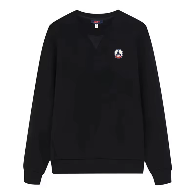 Printemps automne haute qualité haut col en o sweats coton broderie décontracté sweat à capuche pour