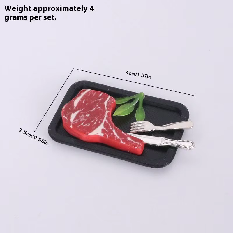 Kit de modèle de jouet de décoration alimentaire de cuisine de maison de poupée à faire soi-même, 5 