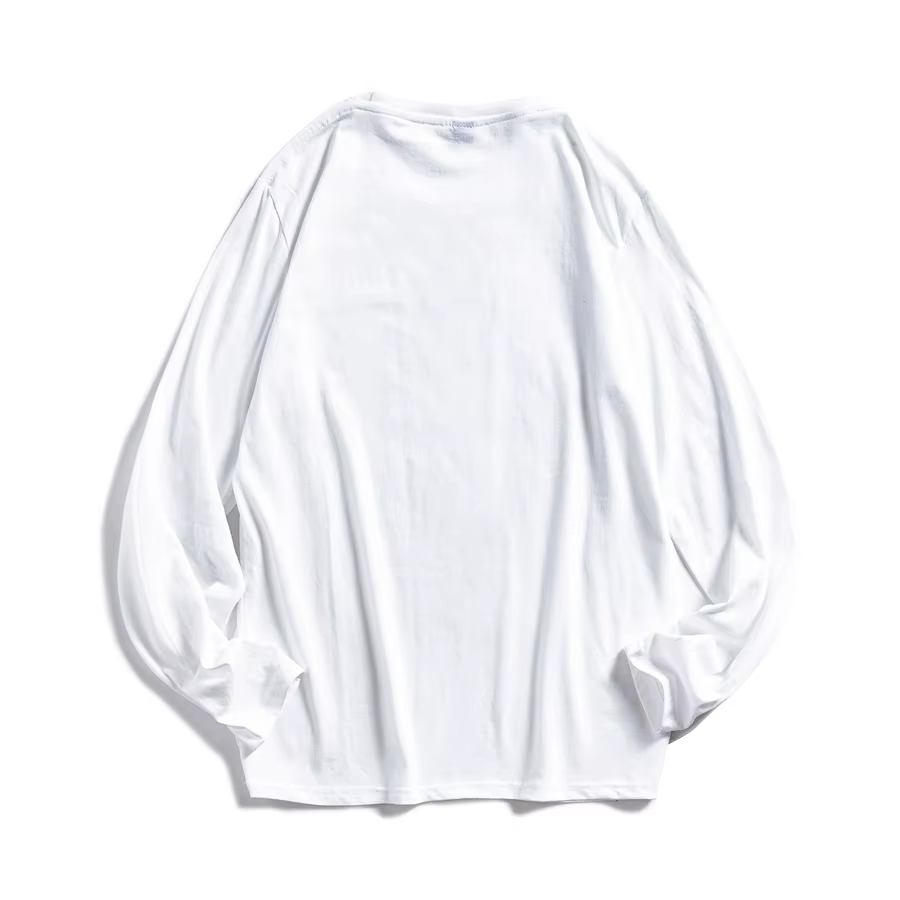 WAVLATII femmes col rond à manches longues t-shirts dame blanc couverture en coton femme doux t-shir