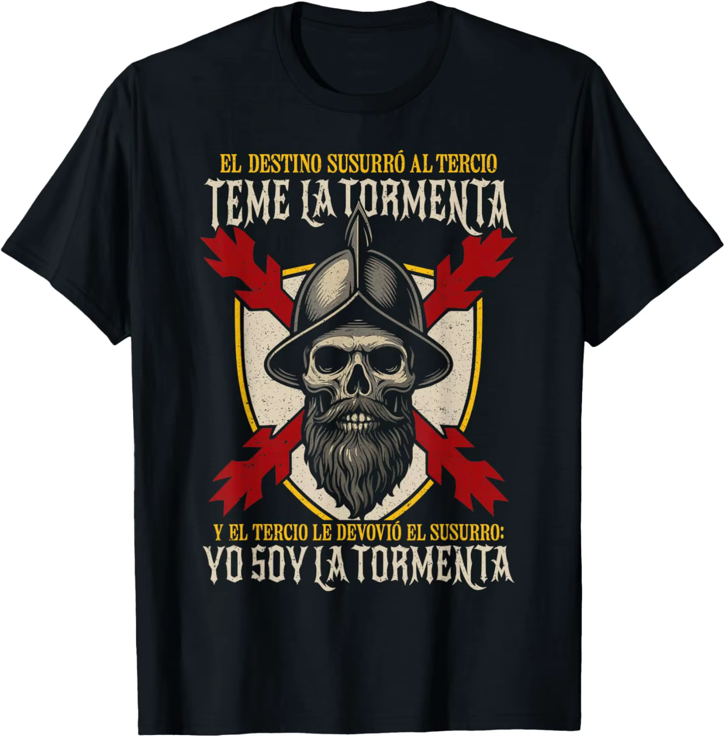 T-shirt décontracté à manches courtes 100 % coton Teme La Tormenta Tercio Español Don Blas De Lezo I