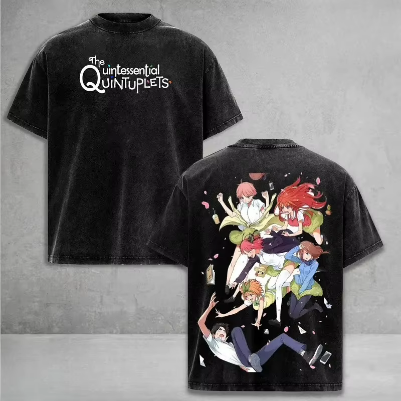 T-shirt imprimé The Quintessential Quintuplets Miku Yotsuba pour hommes et femmes, T-shirt rétro dél