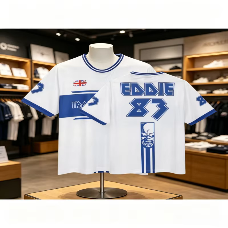 T-shirt imprimé tendance de la série maillots de football – Collection été 2026 – Vêtements d'entraî