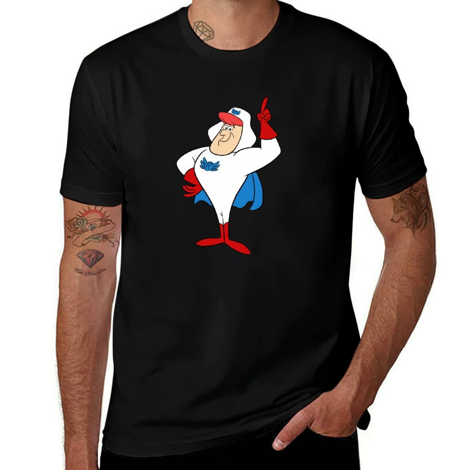 ROGER RAMJET T-shirt décontracté à manches courtes pour toutes les saisons