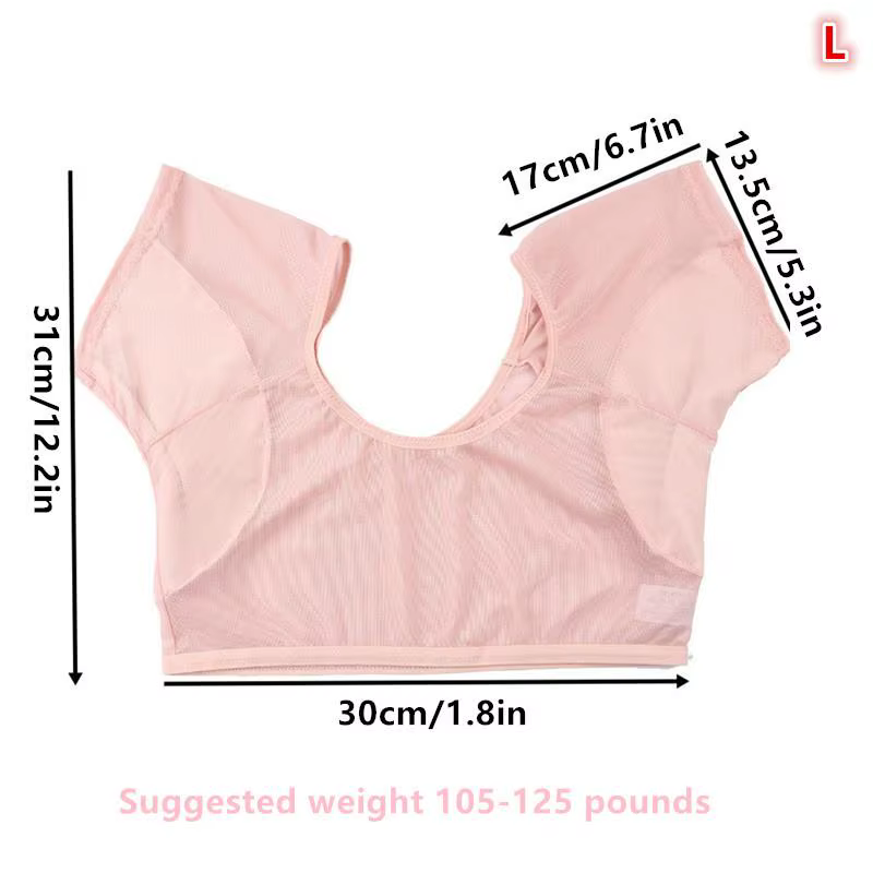 T-shirt en maille absorbant la transpiration pour femmes, avec coussinets transparents sous les aiss