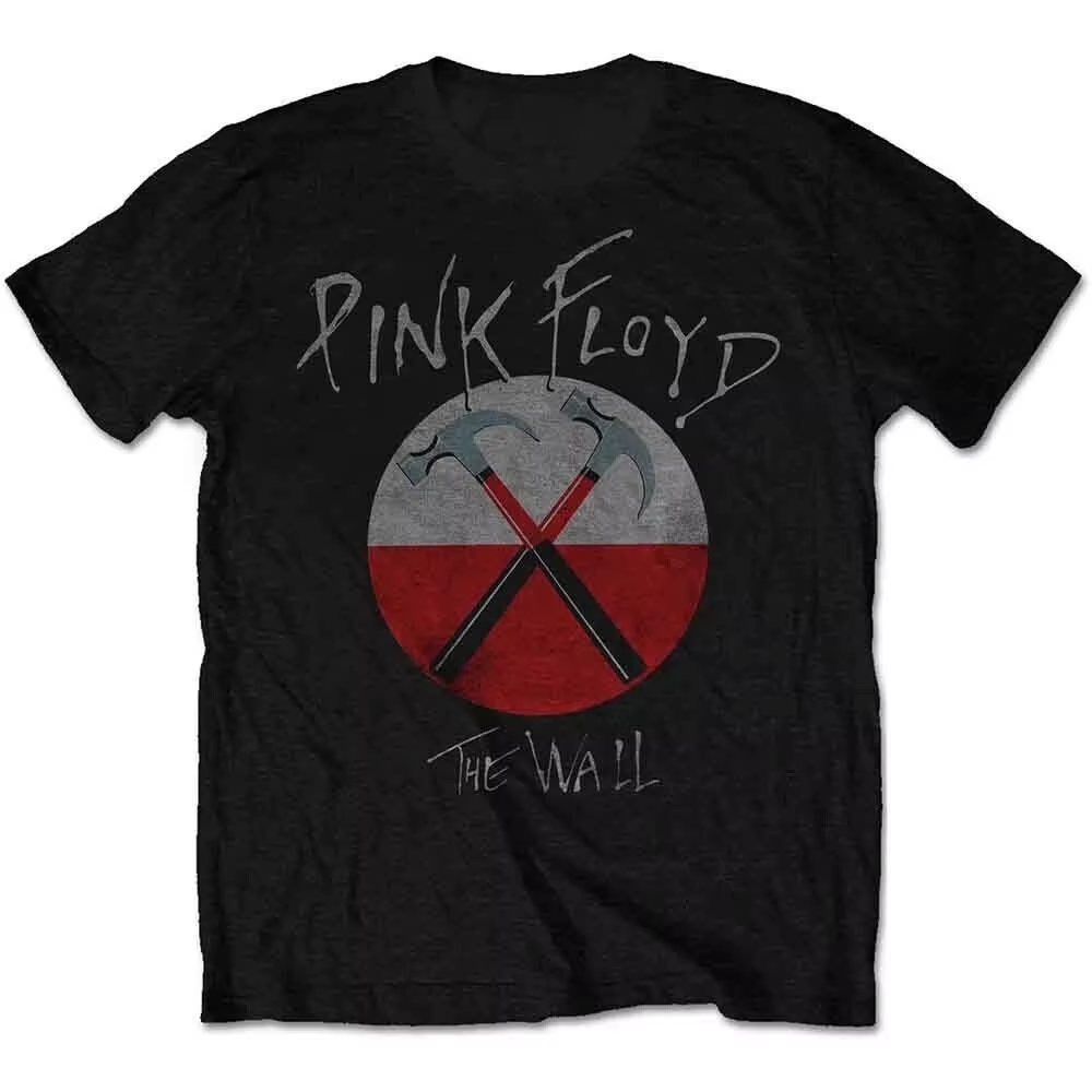 Rose Floyd's The Wall classique Rock noir t-shirts hauts Vintage surdimensionné coton hommes t-shirt