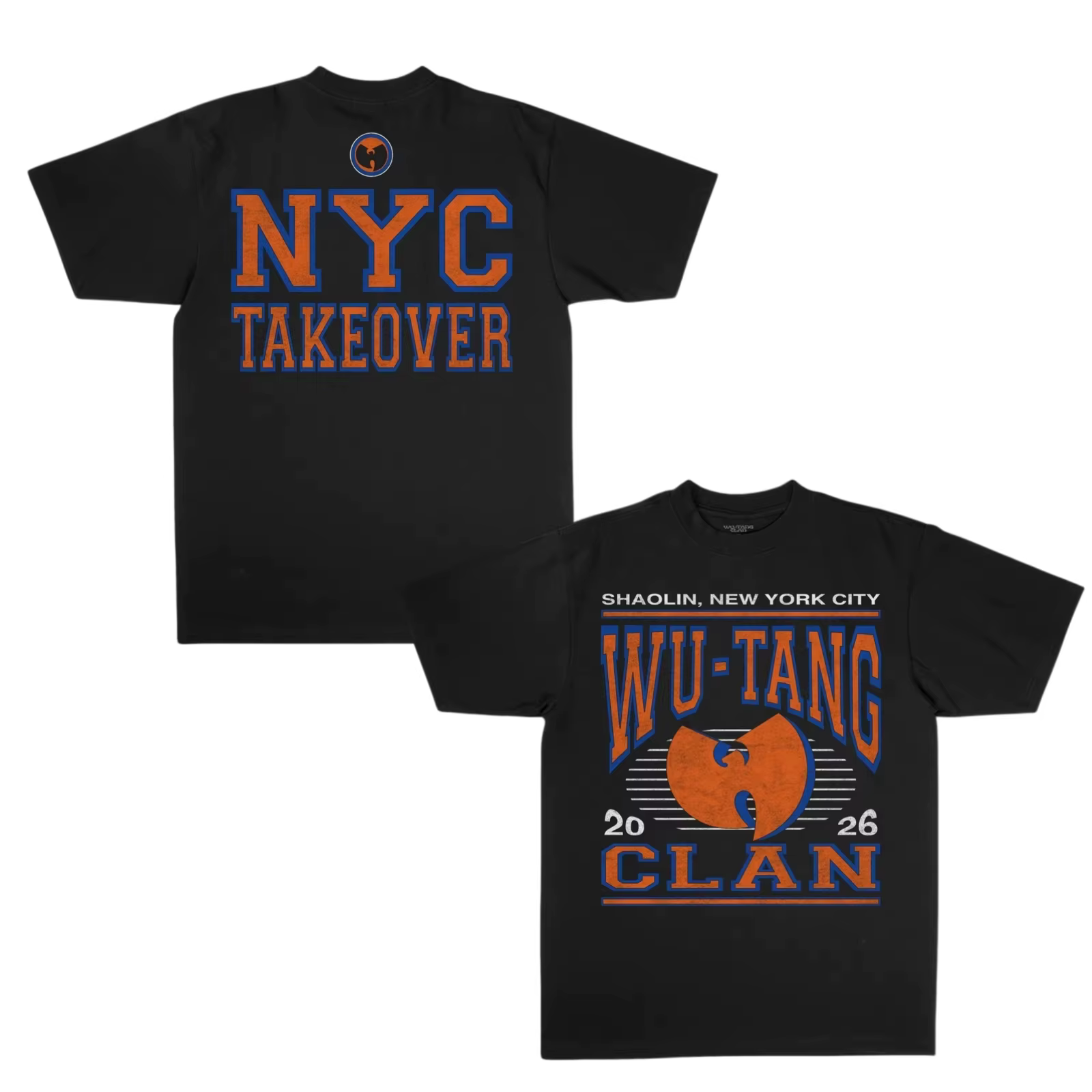 T-shirt unisexe 100% coton Wu-Tang Clan Shaolin NYC Takeover Merch 2026 pour hommes et femmes, style