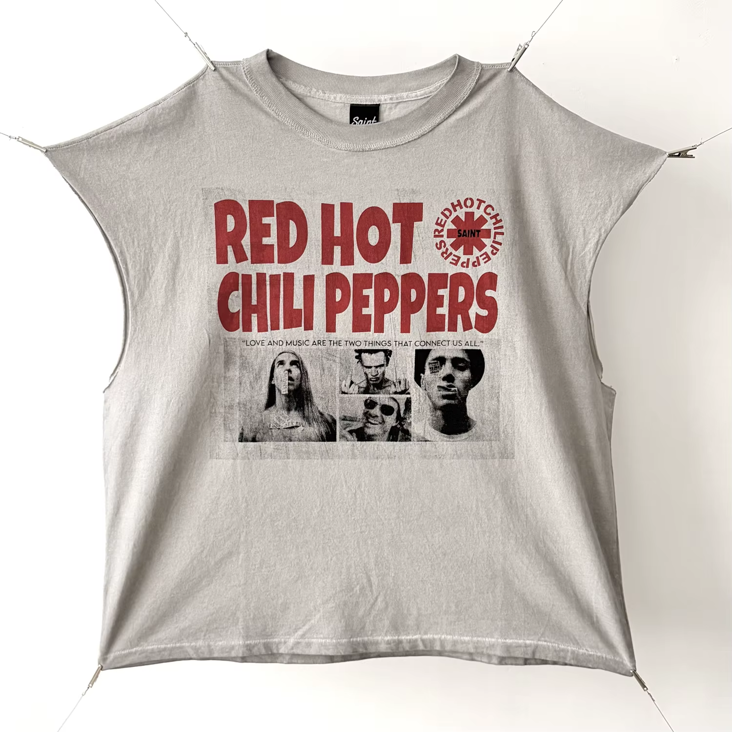T-shirt à manches coupées RHCP Saint 26SS lavé pour hommes et femmes – Qualité supérieure