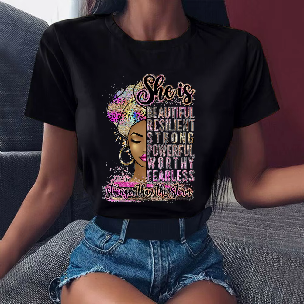 T-shirt magique Black Girl, I am Melanin Queen Graphic Tees, Afro American Tees, Black Veves Matter 