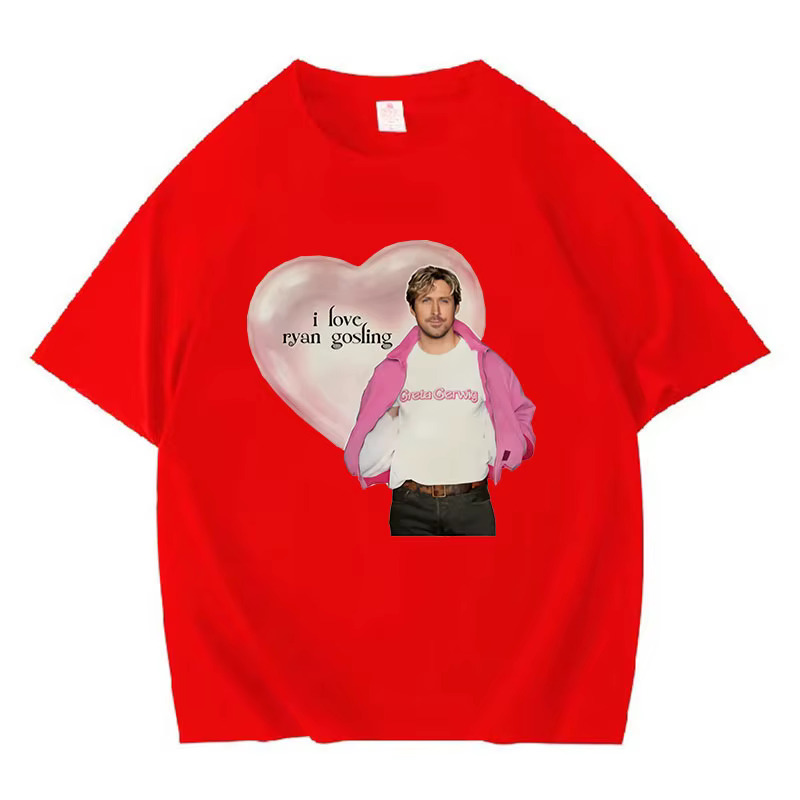 T-shirt graphique drôle unisexe I Love Ryan Gosling, t-shirts rétro pour hommes, haute qualité, stre