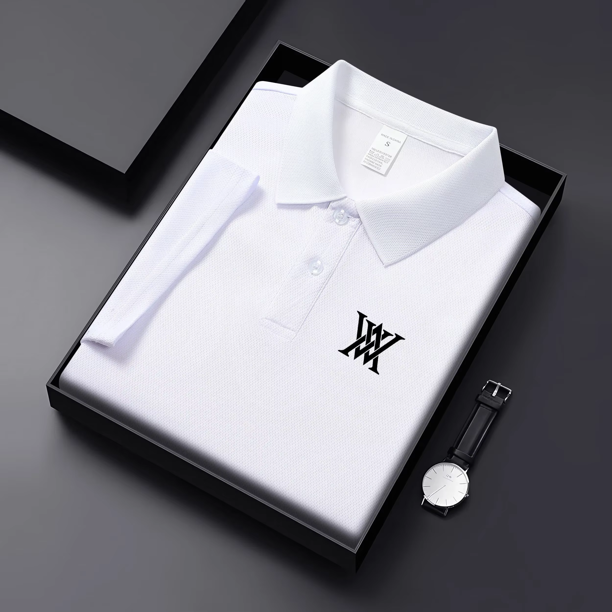 Polo de golf bleu marine pour homme, tendance, classique, décontracté, pour le bureau, vêtements de