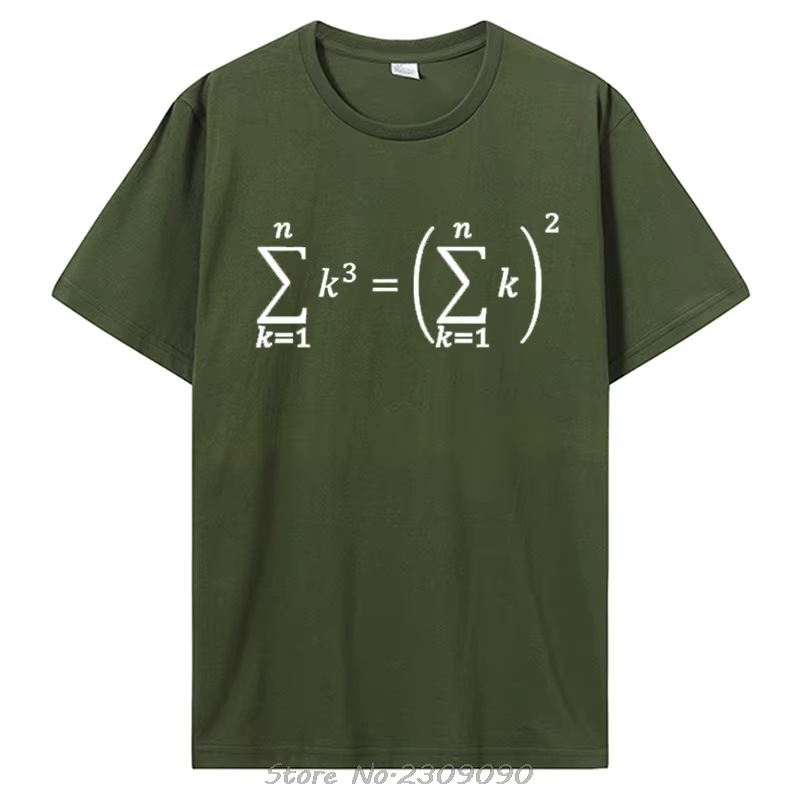T-shirt Sum of Cubes Maths Print, Économie de fitness, Formule drôle, Économie graphiques, Coton, Mé