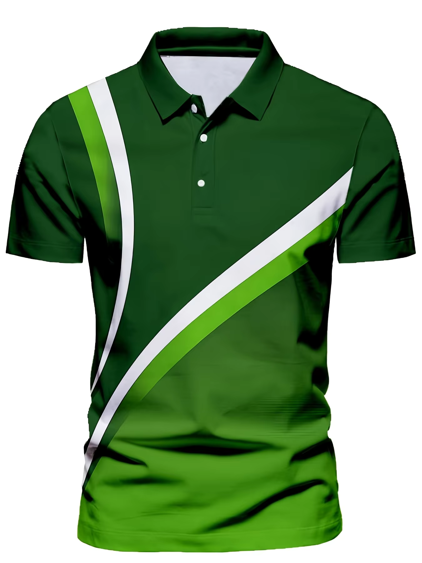Polo à manches courtes pour homme, personnalisé, géométrique, vert, pour le golf et les sports de pl