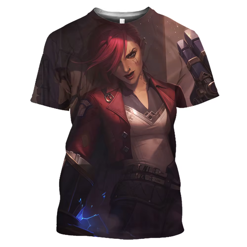 T-shirt de la ligue des légendes pour hommes et femmes, imprimé en 3D, surdimensionné, à la mode, po