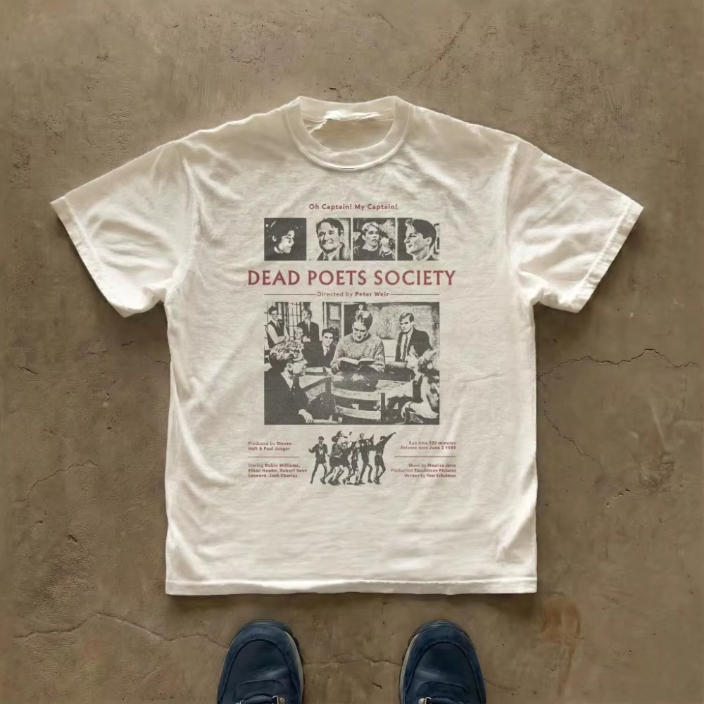 Dead Poets Society Tee Movie Poster Graphic T-Shirt Vêtements T-shirt graphique à manches courtes un