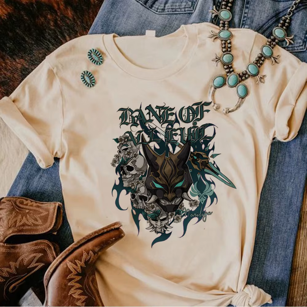 Genshin Impact t-shirt femmes anime drôle manga t-shirts femme vêtements de créateur