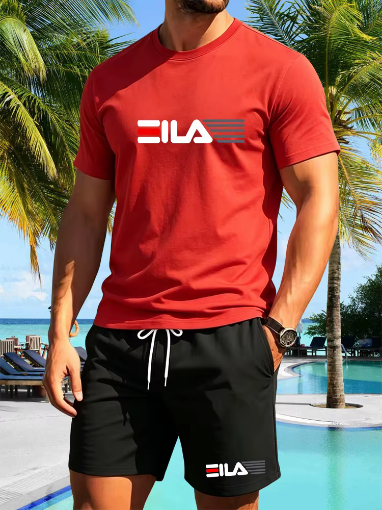 Nouvel ensemble de vêtements de sport pour hommes, t-shirt à manches courtes et short de sport, ense