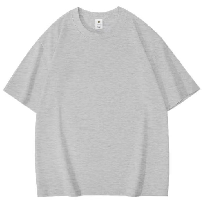 Marron blanc Look exportation qualité T-shirt à manches courtes décontracté couleur unie Couple femm