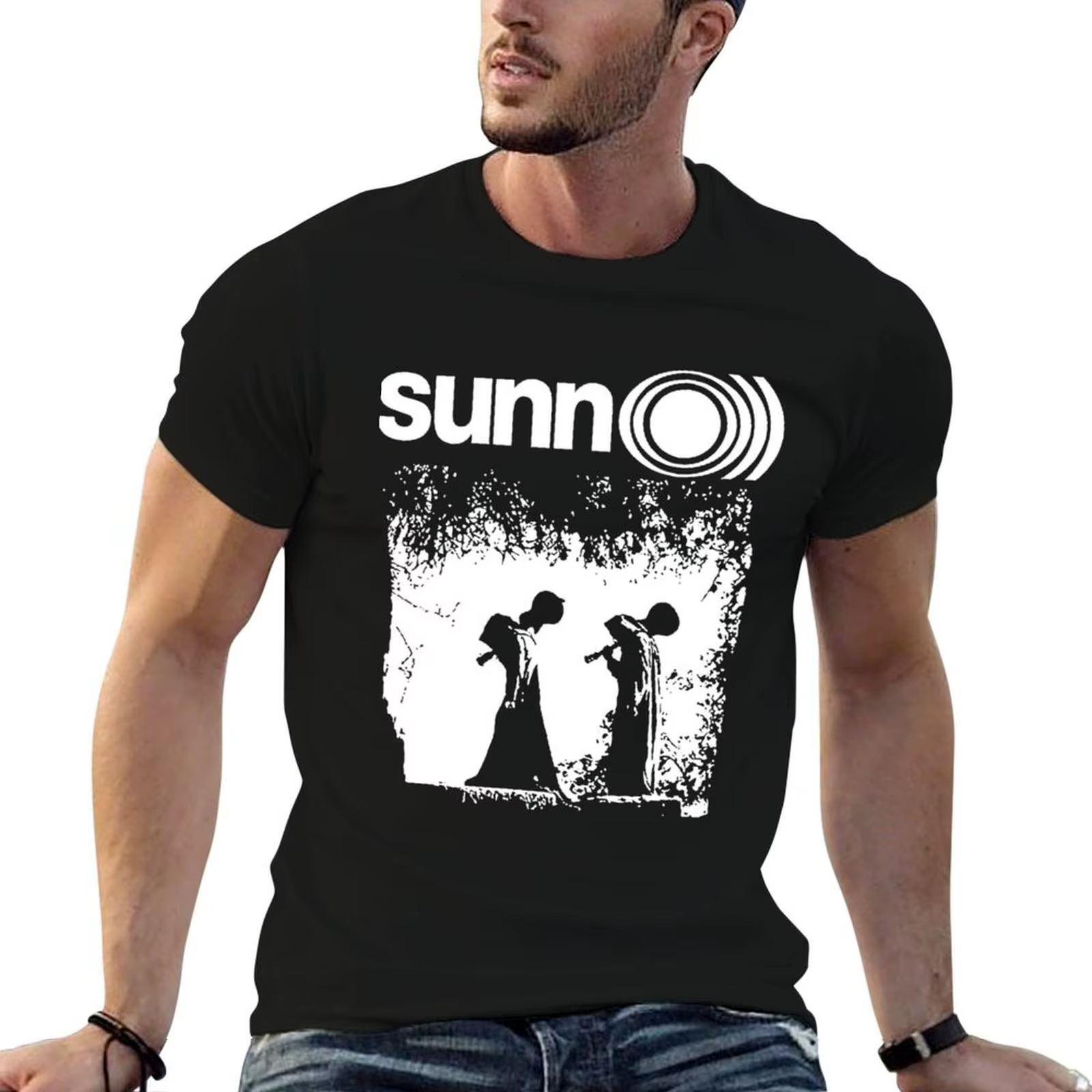 Sunn O - - - Doom Black Metal Shirt Camiseta t shirt mockup, harnais mode femme, T-Shirt drôle pour